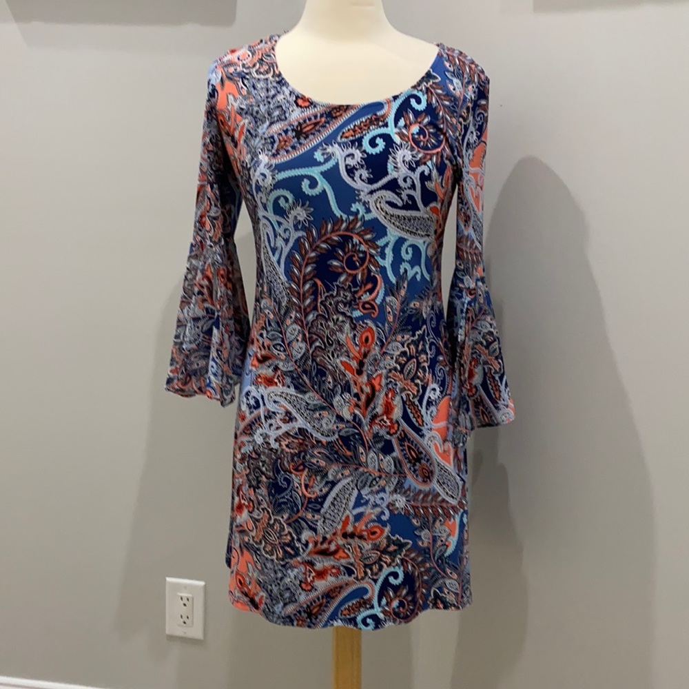 MSK Petite Bell Sleeve Dress NWT